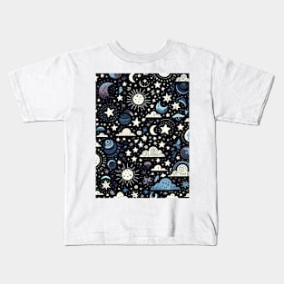 Celestial Night: A Dreamy Night Sky Kids T-Shirt